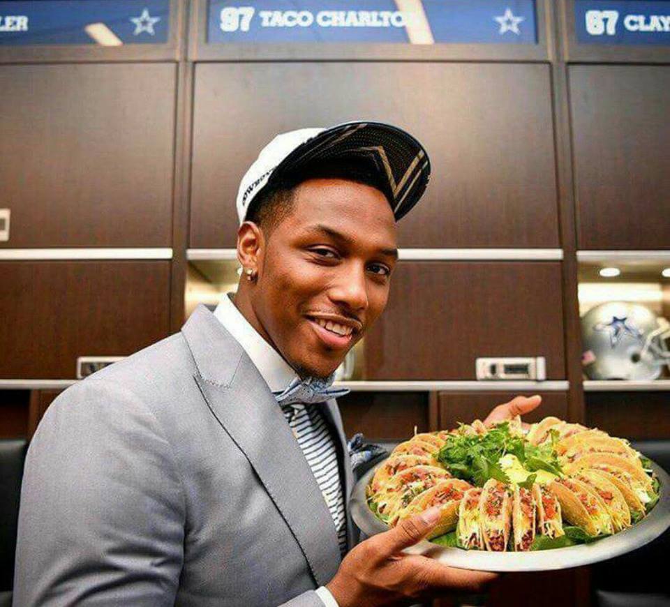 Dallas Cowboy Taco Charlton finally has his inevitable taco endorsement.