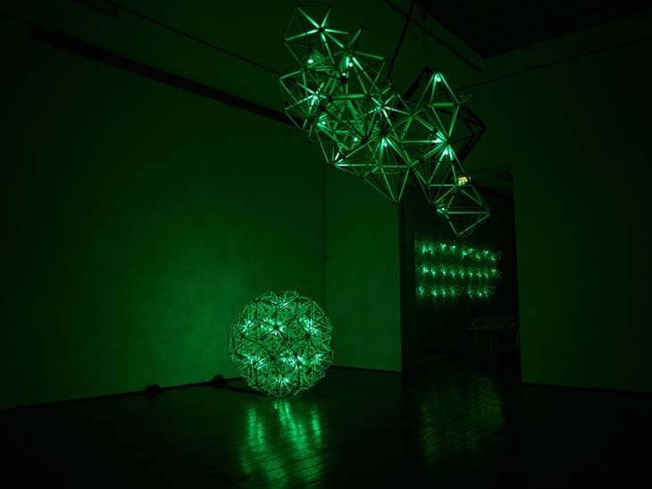 Olafur Eliasson's "Green Light, an artistic workshop," 2017, at Moody Center for the Arts 
