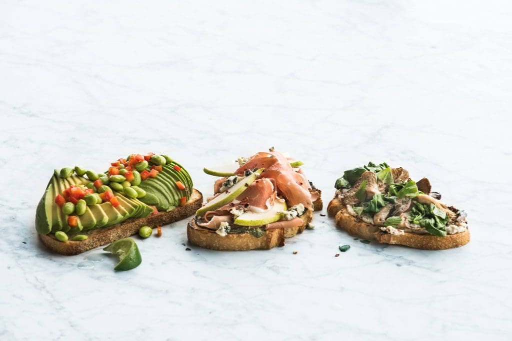 Avocado Toast, Ham n Cheese Toast, Shroom Toast