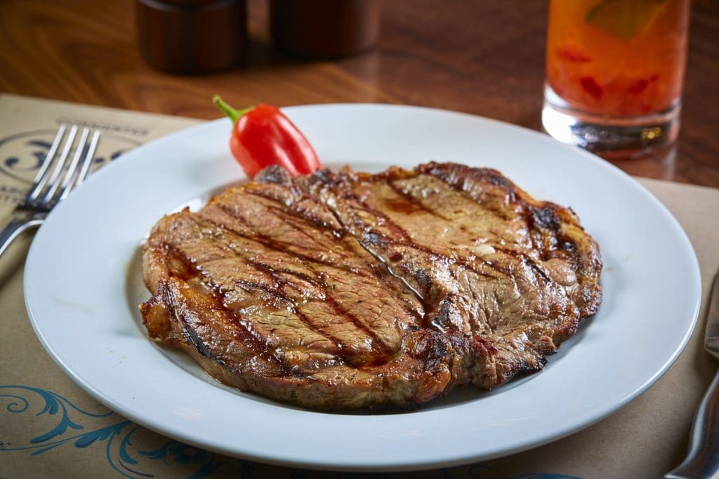 Corrientes 348 offers signature meats like Bife Ancho.
