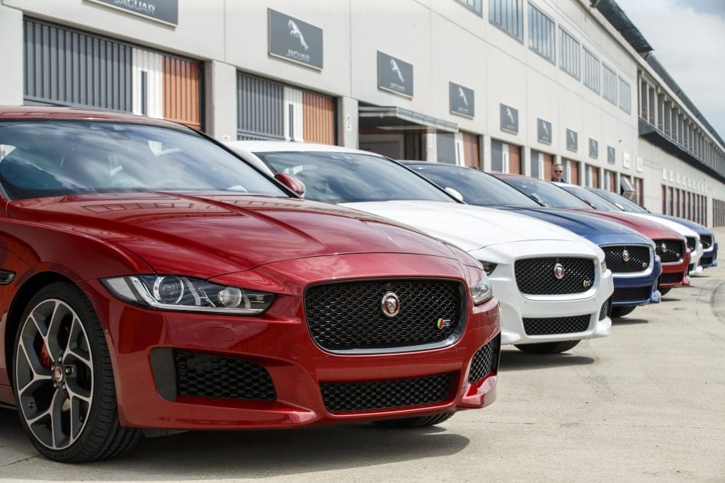 The Jaguar XE comes in a range of colors