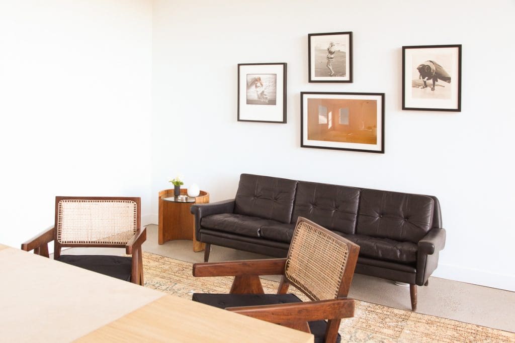 A gallery wall creates a focal point