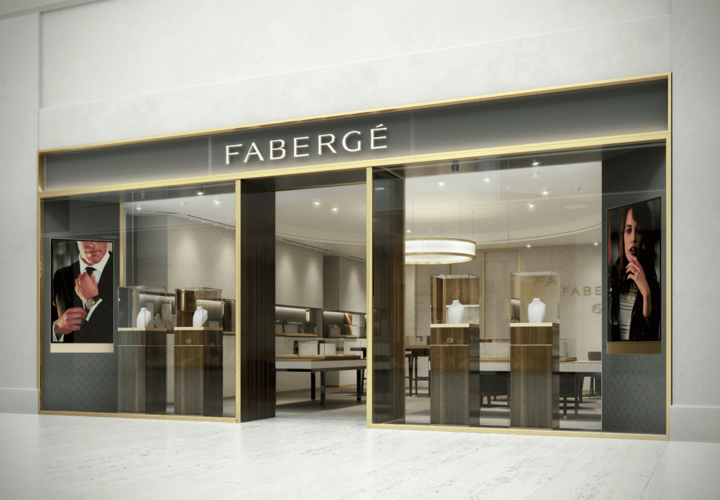 Rendering of the new Fabergé boutique in the Galleria