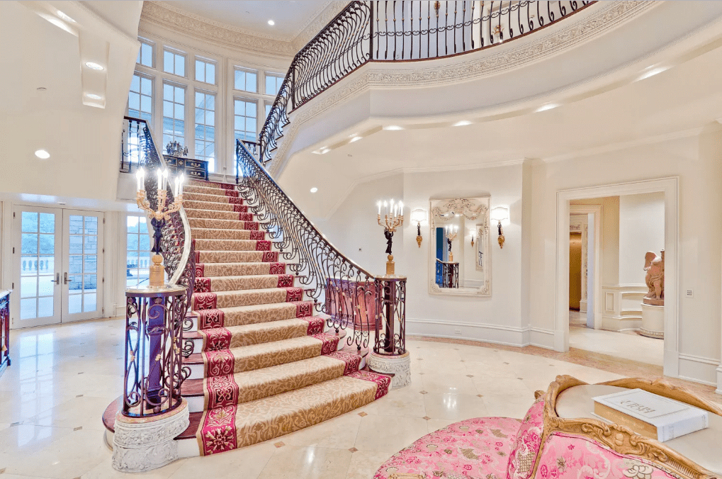Every palace mansion needs a sweeping staircase.