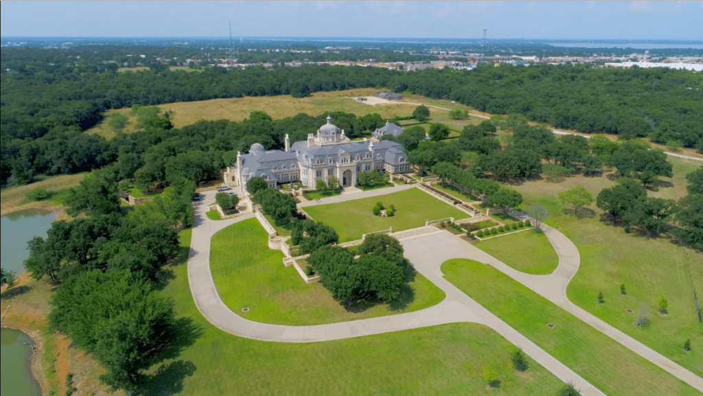 The mansion looks like a compound. It essentially is one.