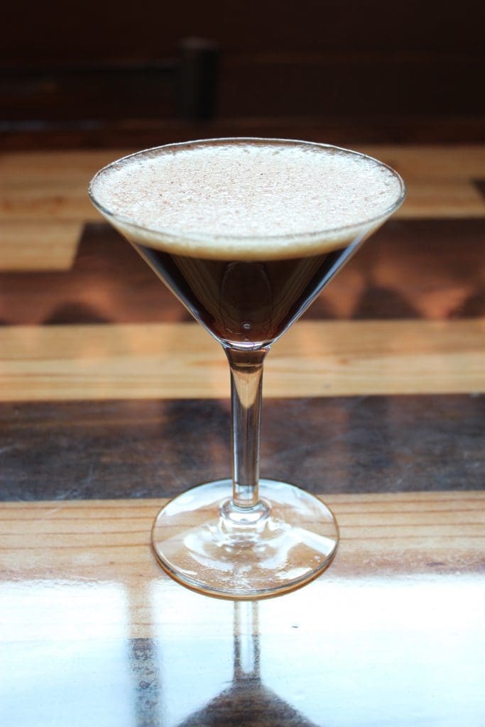 Coffee cocktails are also available at Harold's. Pictured: the walnut espresso martini