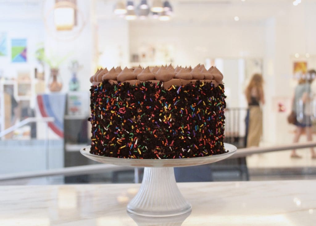 Devil's Food Cake at Weekend Coffee, $4.50 by the slice