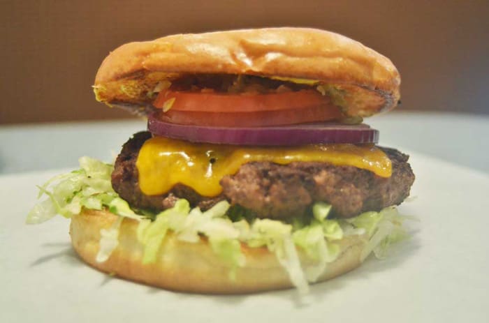Maple & Motor's burger is as simple – and delicious – as it gets. 