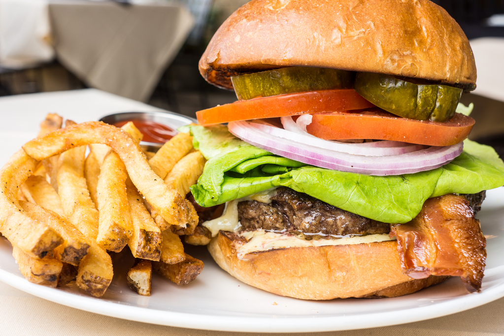 The Grape is famous for its massive bacon cheeseburger, which was served only at brunch and Sunday and Monday nights. 