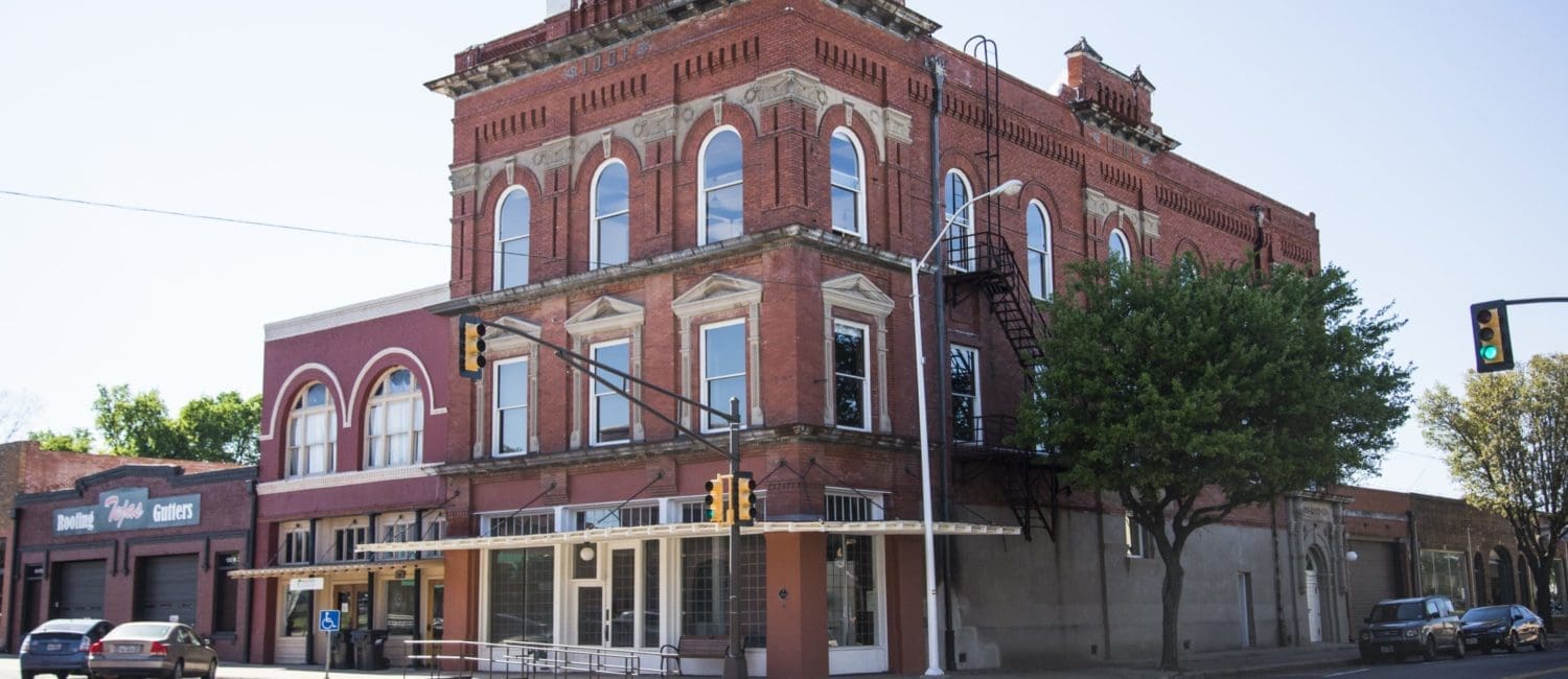 The Italianate-revival former Odd Fellows Lodge, now 100 West, that was the scene of Houston artist Bradley Kerl's 2017 residency — a pivotal moment in his career. (Photo by Rachael Wise)