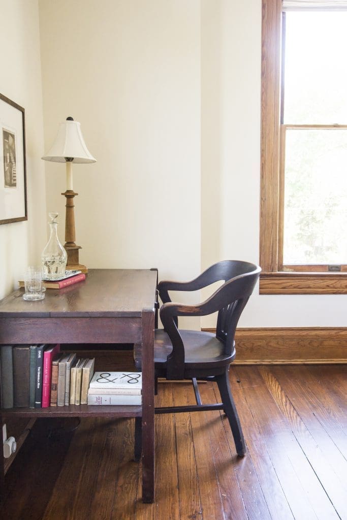 The monastic aesthetic of 100 West continues in the guest house.