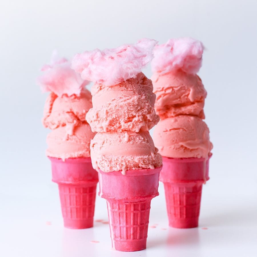 The vegan-friendly ice cream is made with coconut milk. 