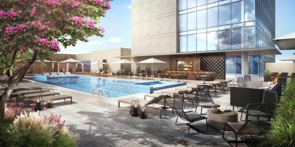 The $131 million hotel is owned by Plano-based Sam Moon Group. 