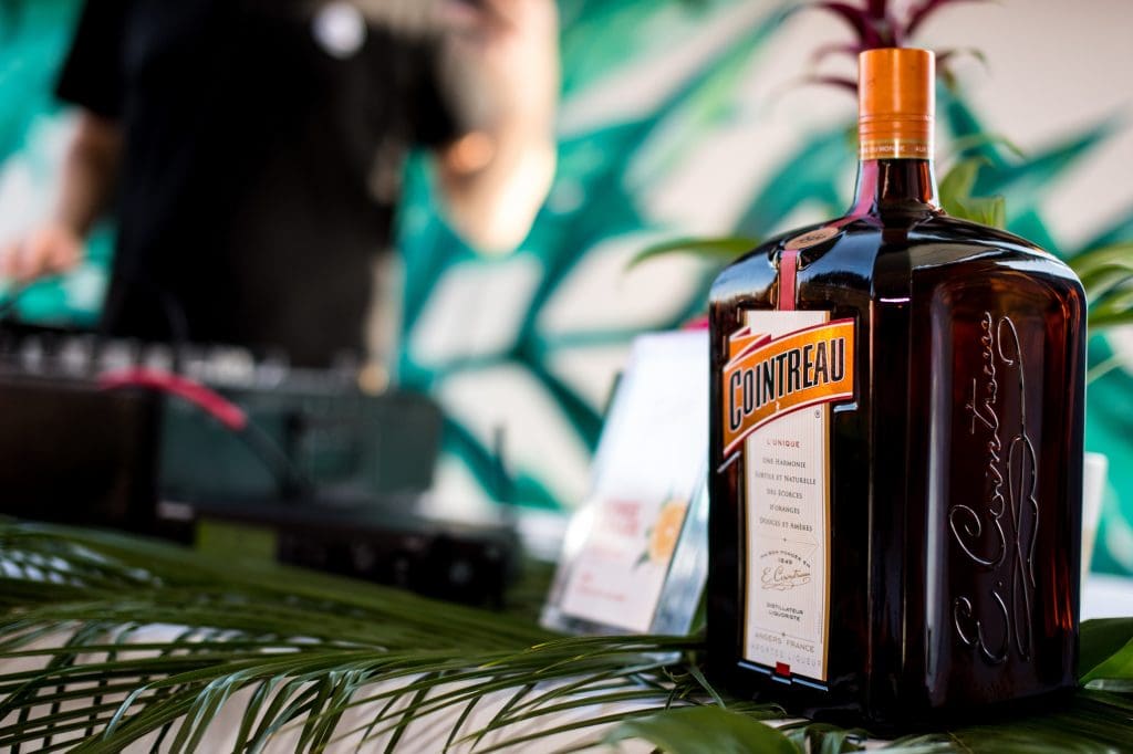 Lush greenery was everywhere at the tropical summer bash. 