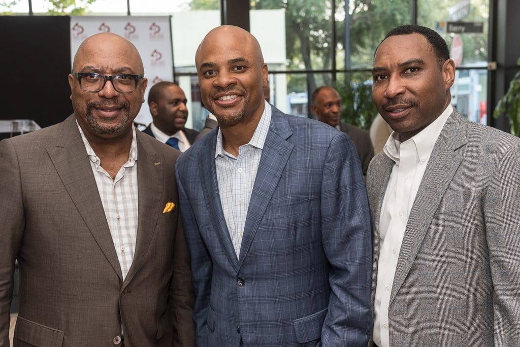 Thomas Jones, honorary chair Rick Smith, Ken Cowan