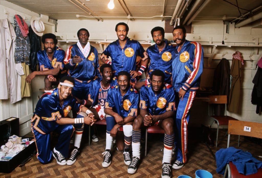 A vintage snap of the Harlem Globetrotters.