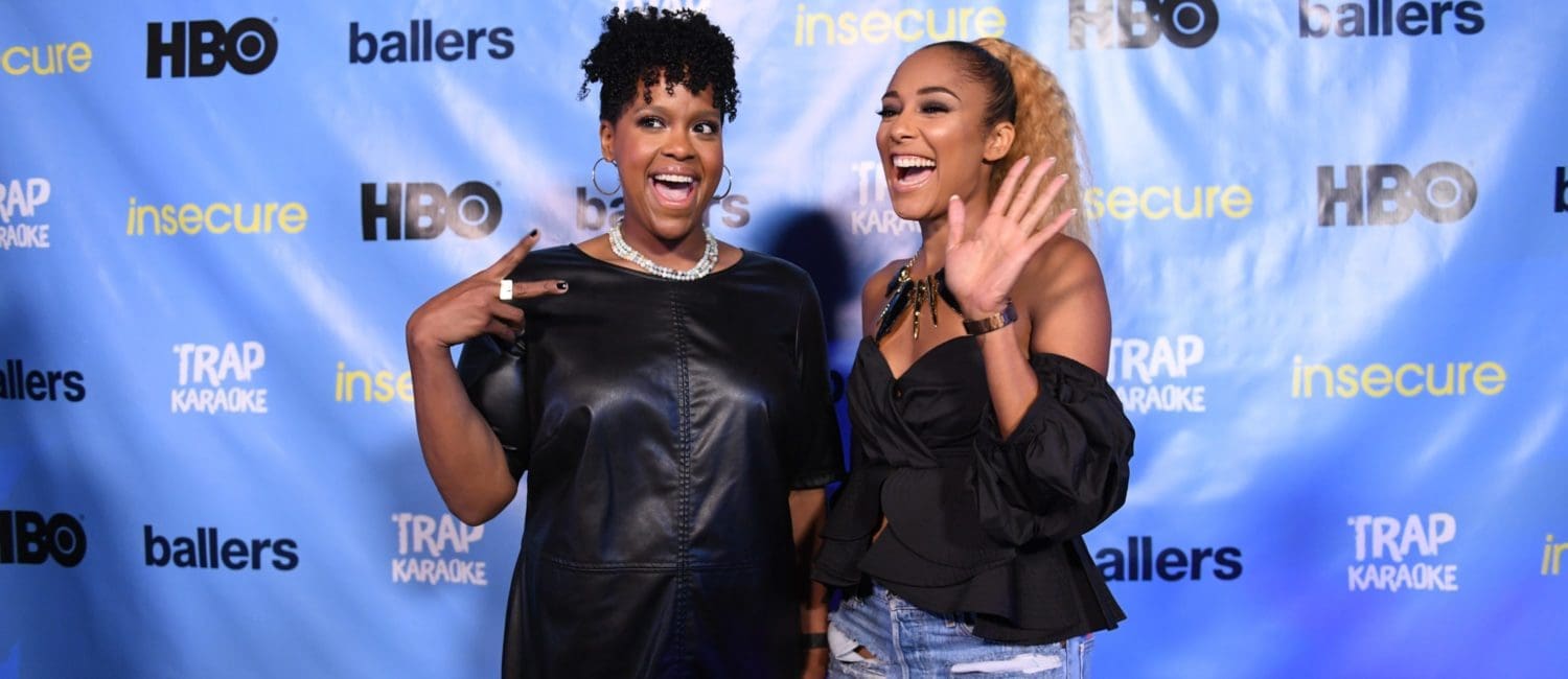 INSECURE stars Natasha Rothwell (Kelli) and Amanda Seales (Tiffany) (Photo by Daniel Ortiz)