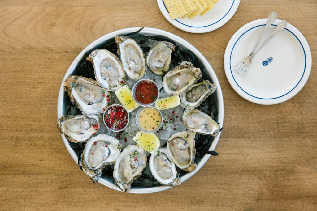The raw bar offers a variety of oysters straight from the East Coast  (Photo by Kelsey Foster)