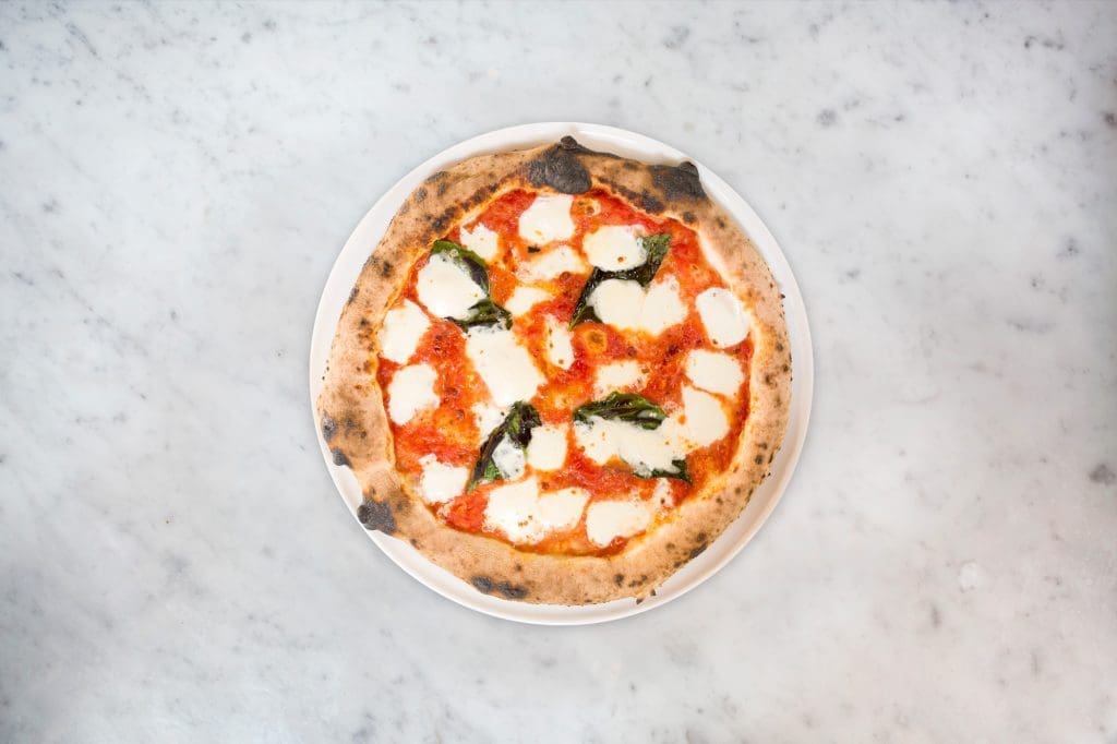 A classic Margherita pizza