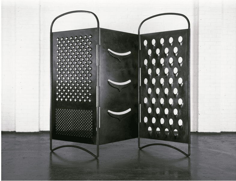 While the MDI opening moves to next year, there's still plenty to see at the Menil this fall: London- and Berlin-based Mona Hatoum headlines in October. Shown: Hatoum's "Grater Divide," 2002. (Collection Museum of Fine Arts, Boston; courtesy White Cube, London. © Mona Hatoum. Photo Iain Dickens. 