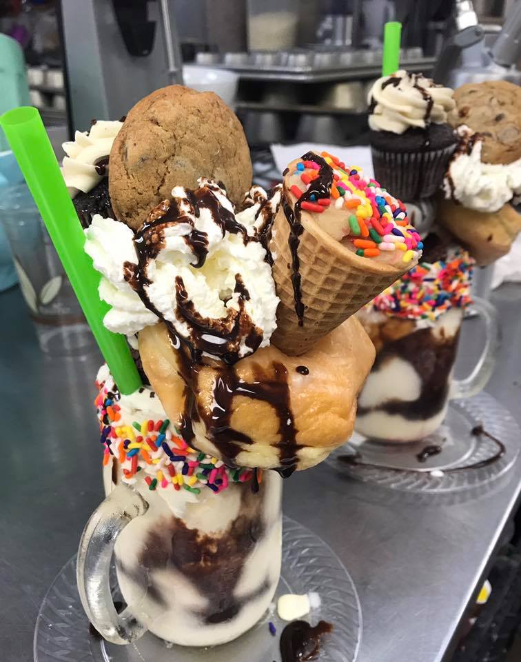 Blue Bell Ice Cream is topped with the bakery's famous treats. 