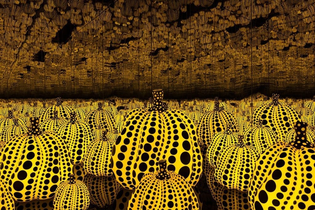 Yayoi Kusama's "All the Eternal Love I Have for the Pumpkins," 2016, returned to the DMA in 2025. (Courtesy Yayoi Kusama Inc., Ota Fine Arts, Tokyo / Singapore and Victoria Miro, London; photo Thierry Bal; © Yayoi Kusama)