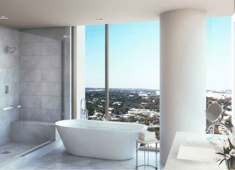 The luxury high-rise will be the first of its kind in the neighborhood. 