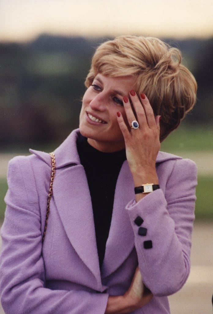 Lady Diana wearing her Tank watch.