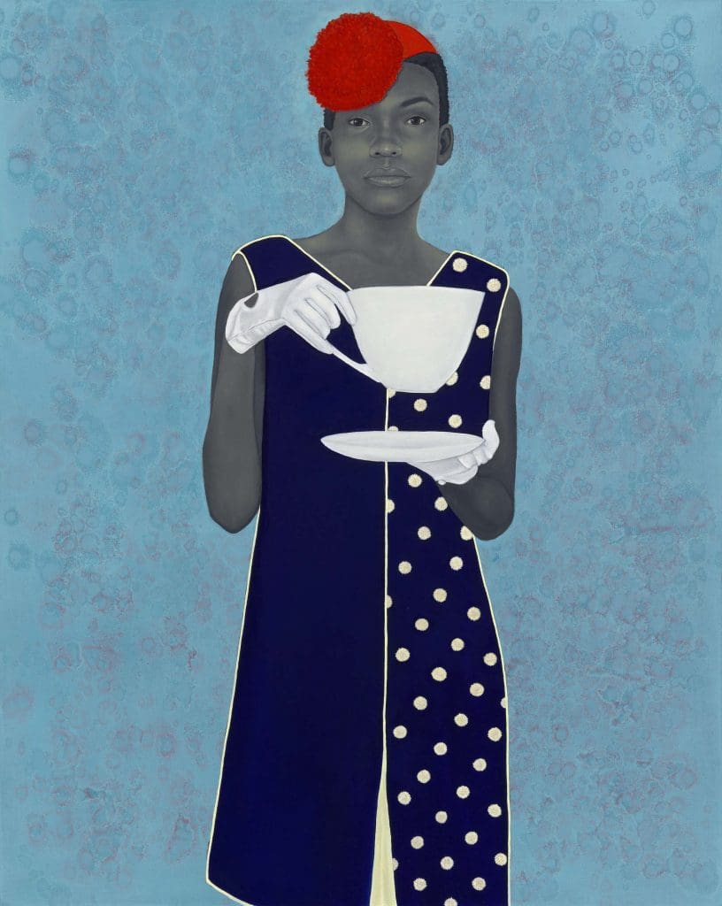 The Outwin's hefty first prize award of $25,000 went to Amy Sherald of Baltimore, Maryland, for her 2013 painting “Miss Everything (Unsuppressed Deliverance)." (Collection Frances and Burton Reifler, copyright the artist)