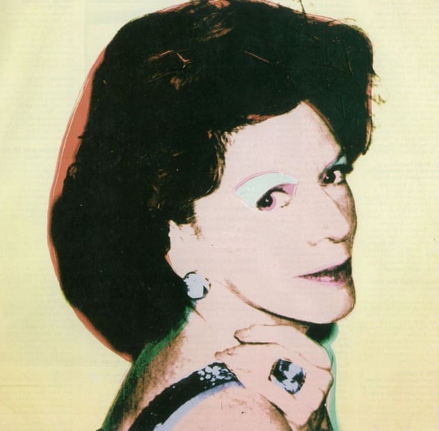 Warhol's 1976 portrait of the Museum of Fine Arts, Houston's grand benefactress, Caroline Wiess Law (Collection MFAH, bequest Caroline Wiess Law) 