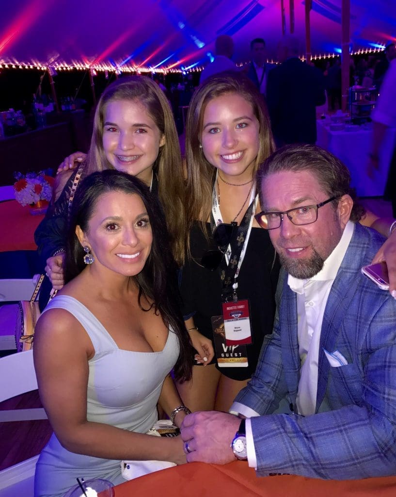 Blake, Bryce, Rachel and Jeff Bagwell take time for a moment.