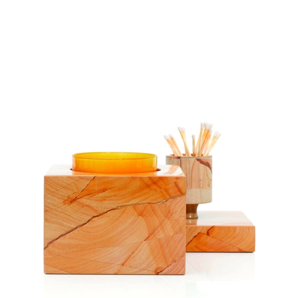 Bell'Invito Girard teakstone candle holder, $298