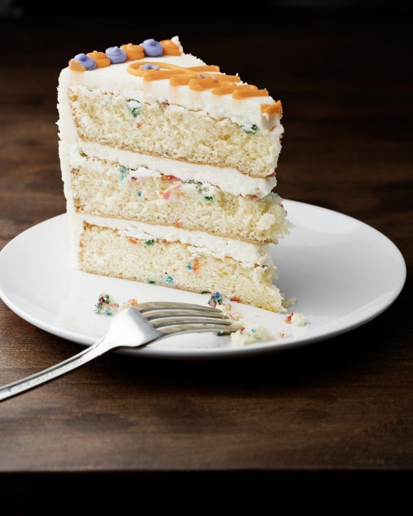 Finish your meal off with a slice of Nobie's birthday cake. 