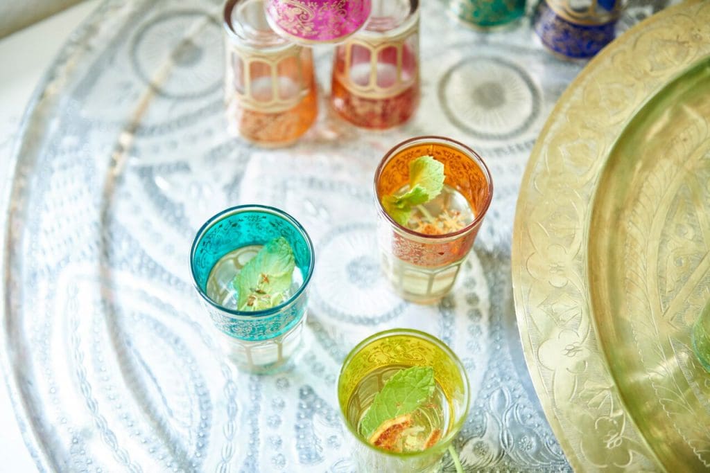 Tea is a huge part of Moroccan culture. 
