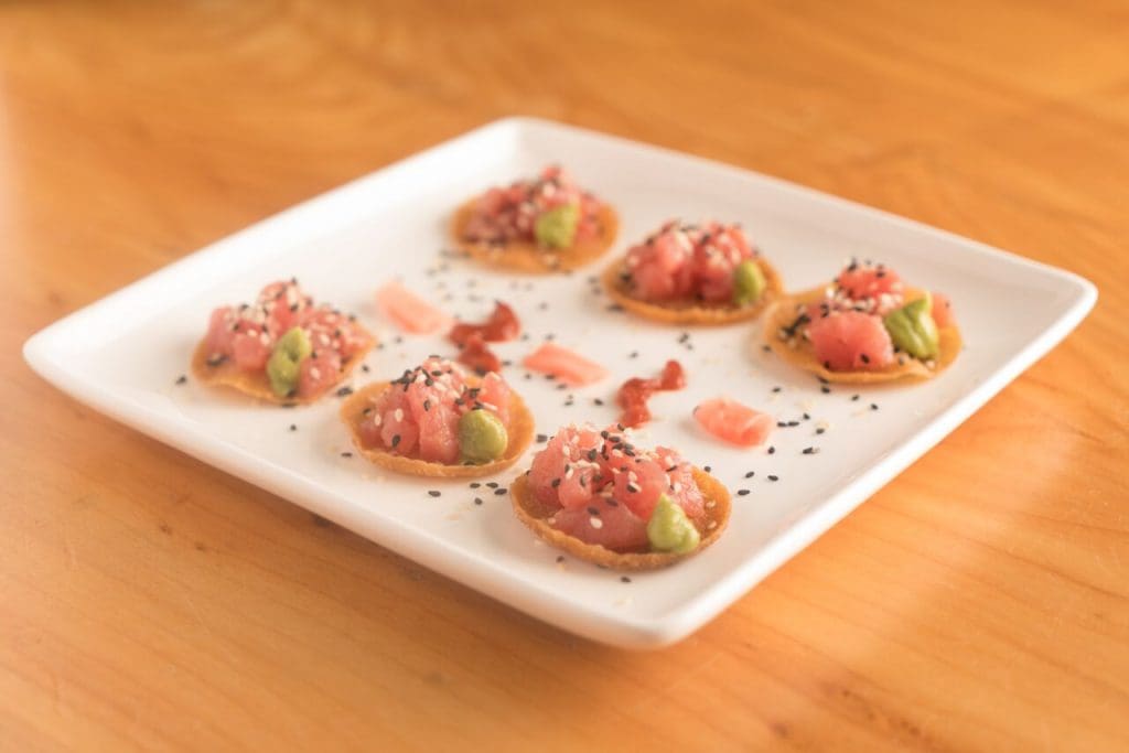 The ahi tuna crisps might be the tastiest appetizer on the menu. 