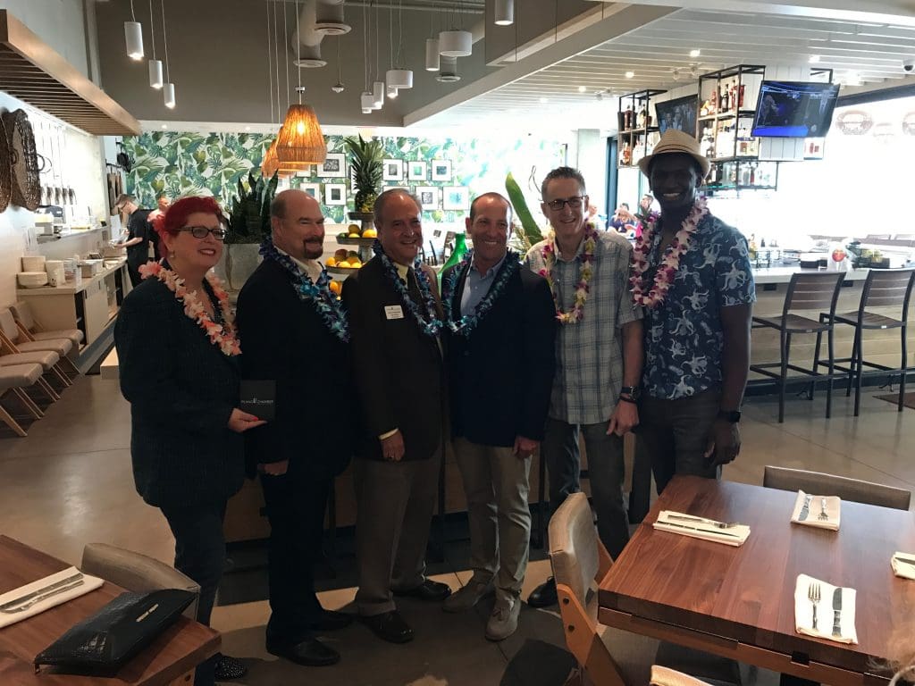 The Plano Chamber of Commerce welcomed Tommy Bahama to Legacy West. 