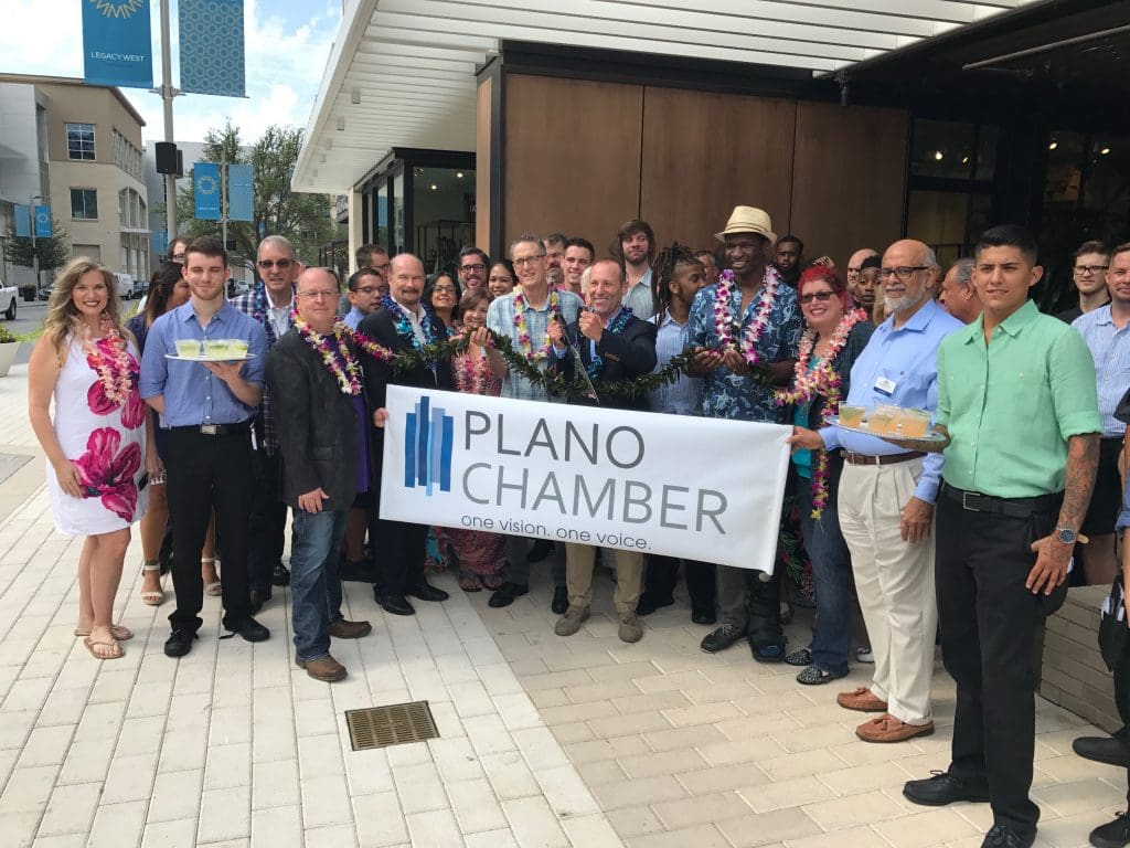 The ribbon cutting for the new Tommy Bahama store at Legacy West