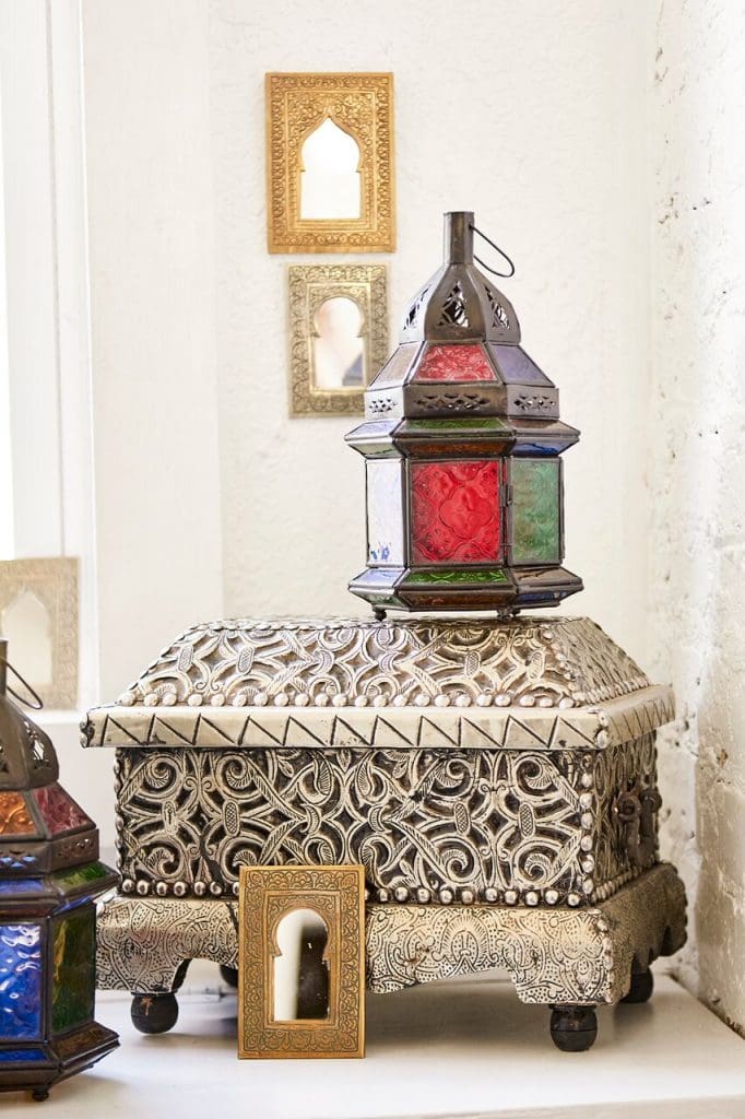 Moroccan lanterns can add a romantic touch to a classic home. 