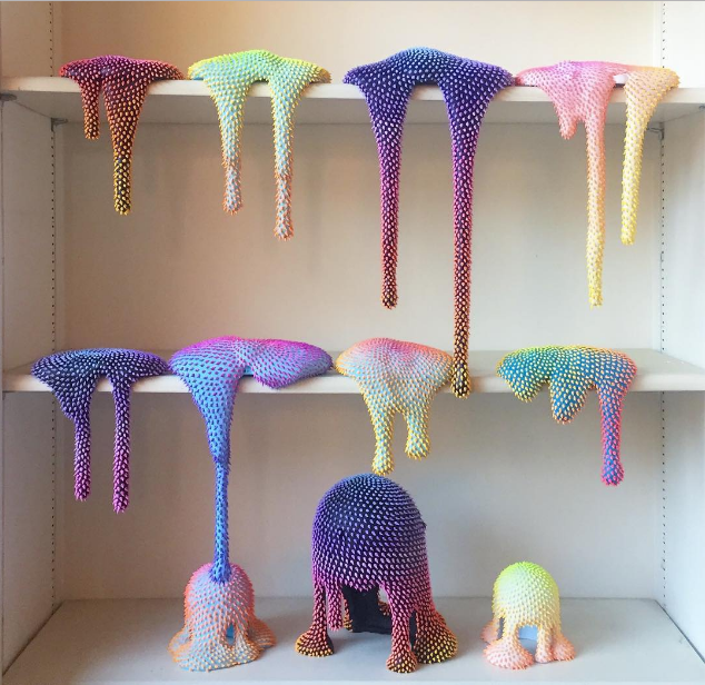 A snap of recent pieces via Dan Lam's Instagram, @sopopomo. 