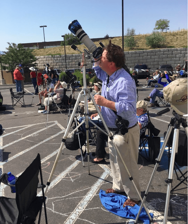 "Our (Houston Museum of Natural Science) Associate Curator of Paleontology, David Temple is checking out the #eclipse in Casper, Wyoming. We want to see your eclipse pics! Tag us using #hmnseclipse!" — @hmns