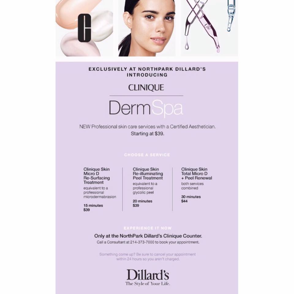 Clinique opened its first-ever mini spa at Dillard's NorthPark Center. 