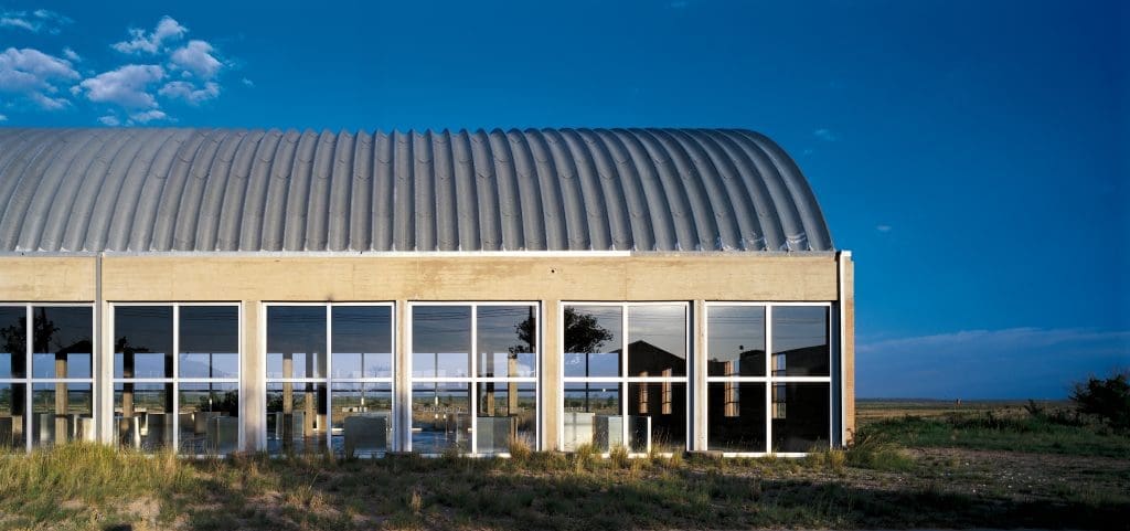 On the route for all art pilgrims: Donald Judd's "100 untitled works in mill aluminum," 1982-1986, at the Chinati Foundation, Marfa (Photo Florian Holzherr, courtesy the Chinati Foundation. Donald Judd Art © 2017 Judd Foundation / Artists Rights Society [ARS], New York.)