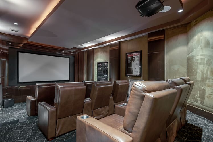 It's easy to stay entertained with your own movie theater... 