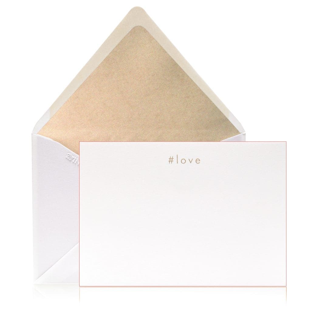 Bell'Invito engraved #love stationery, $60