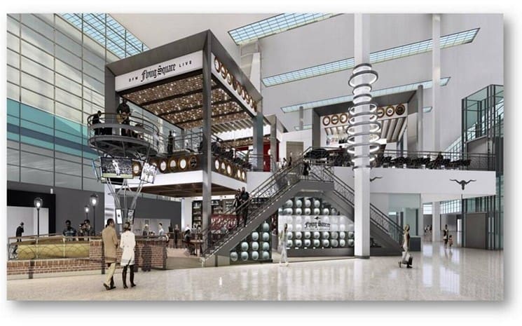 Rendering of the new Flying Saucer restaurant courtesy of DFW Airport. 
