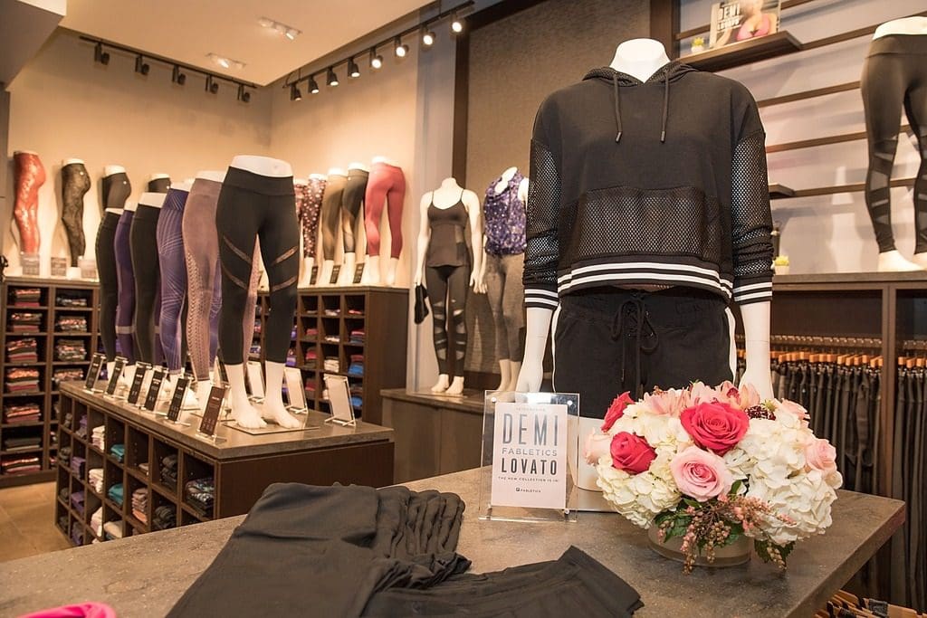 Demi Lovato visited the Legacy West Fabletics store to promote her latest collaboration with the brand. 