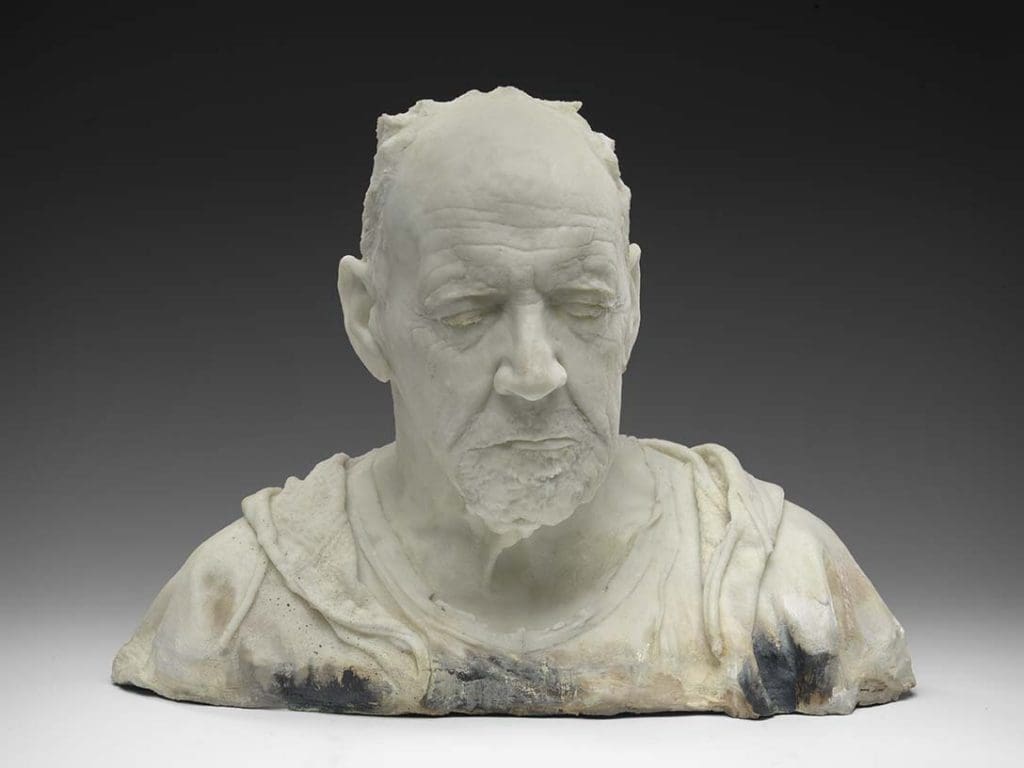 Sculpture also literally figured into "The Outwin 2016": Dean Allison's "What would the earth look like if all the shadows disappeared?," 2014, formed from cast glass, resin, and paint. (Collection and copyright the artist)

