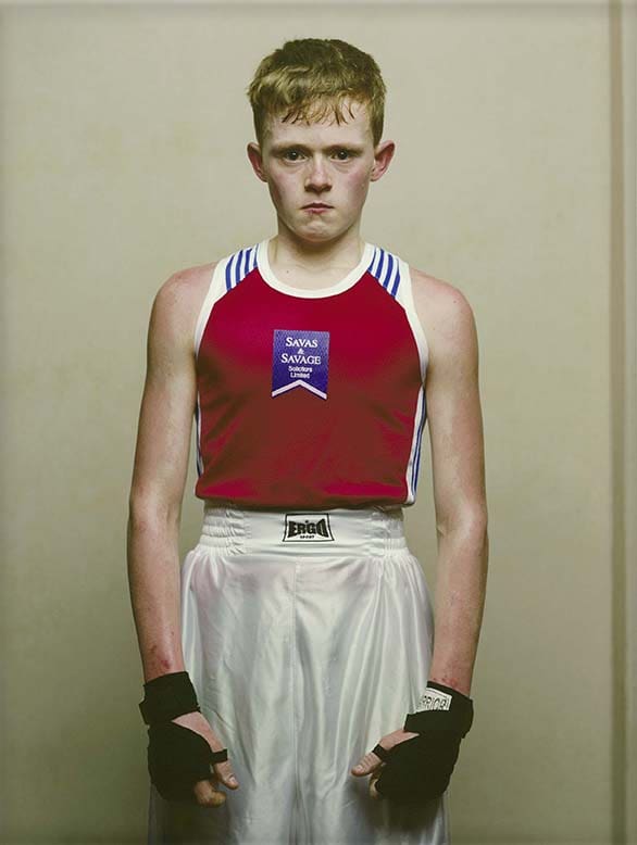 Jona Frank's image of a young boxer is utterly timeless: "James, Post-Wirral Fight," 
2013. (Collection and copyright the artist) 
