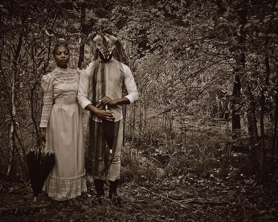 Allison Janae Hamilton's "Haints at Swamp II," 2014, is imbued with mystery. (Collection and copyright the artist) 