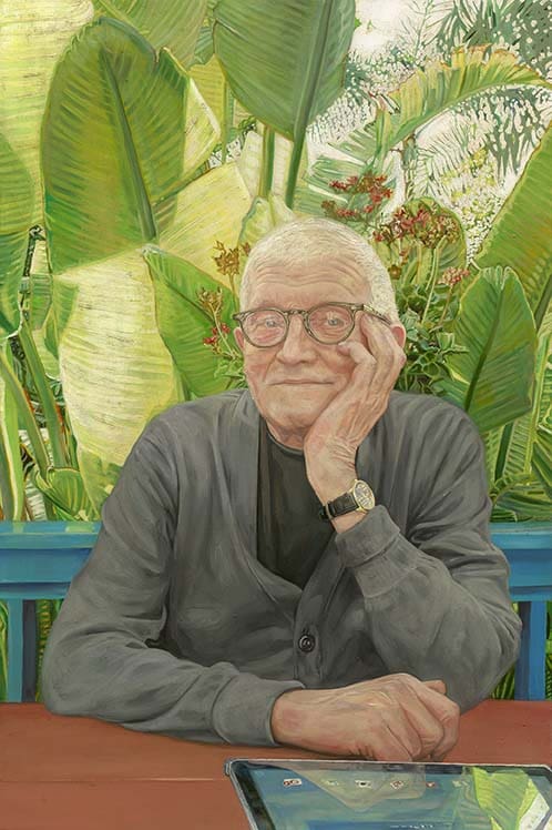 Brenda Zlamany's "Portrait #138," 2014, serves up a likeness of painter David Hockney. (Collection and copyright the artist) 